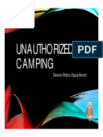 Unauthorized Camping Thru Aug 2016