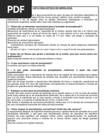 Hidrologia - Exercícios