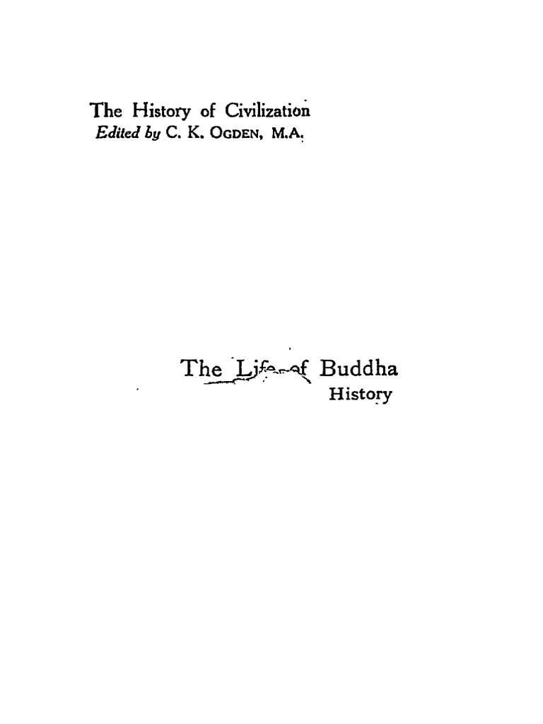 Thomas, E. - The Life of Buddha As Legend and History | PDF