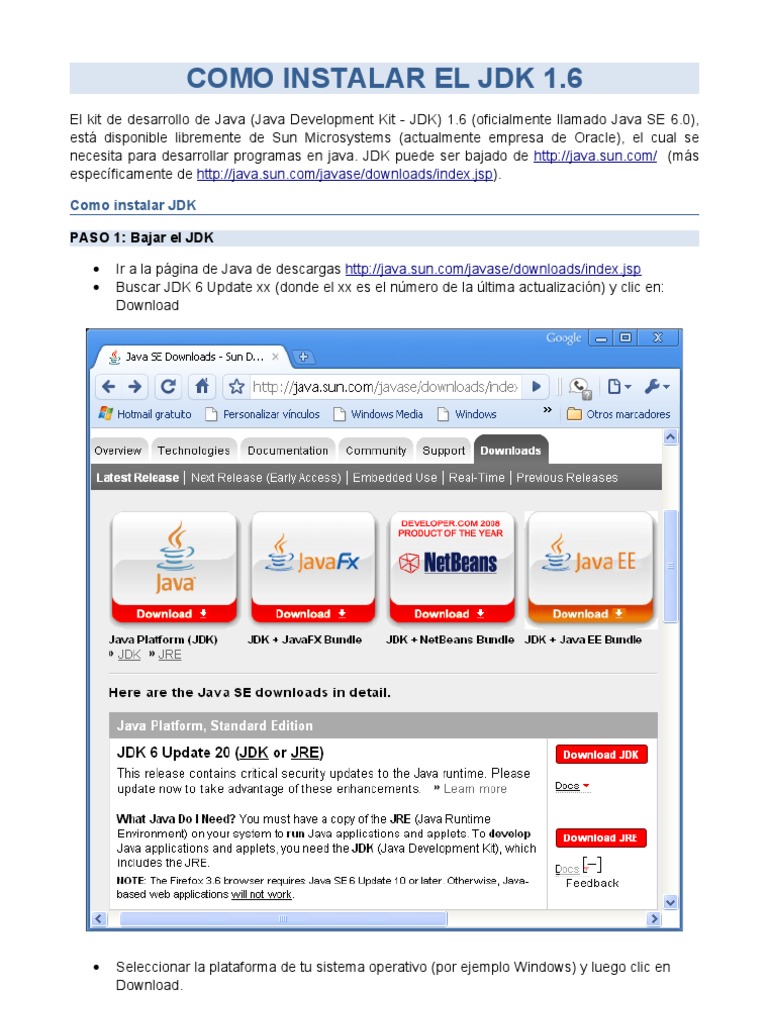 Como Instalar El Jdk | Java (lenguaje de programación) | Tecnología de ...