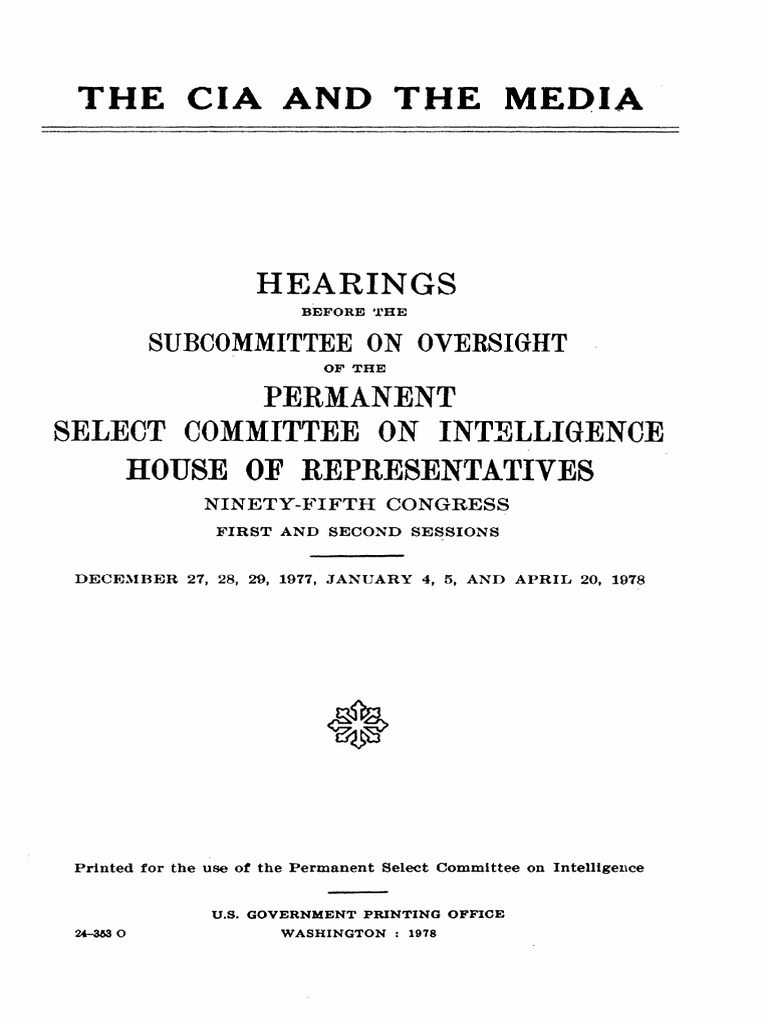 CIA and The Media | PDF | Central Intelligence Agency | Journalism