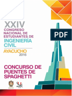 Bases Generales Del Concurso de Puentes de Spaguetti Coneic 2016