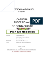 Plan de Negocios de Panaderia y Pasteleria