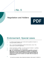 Negotiation and Holders