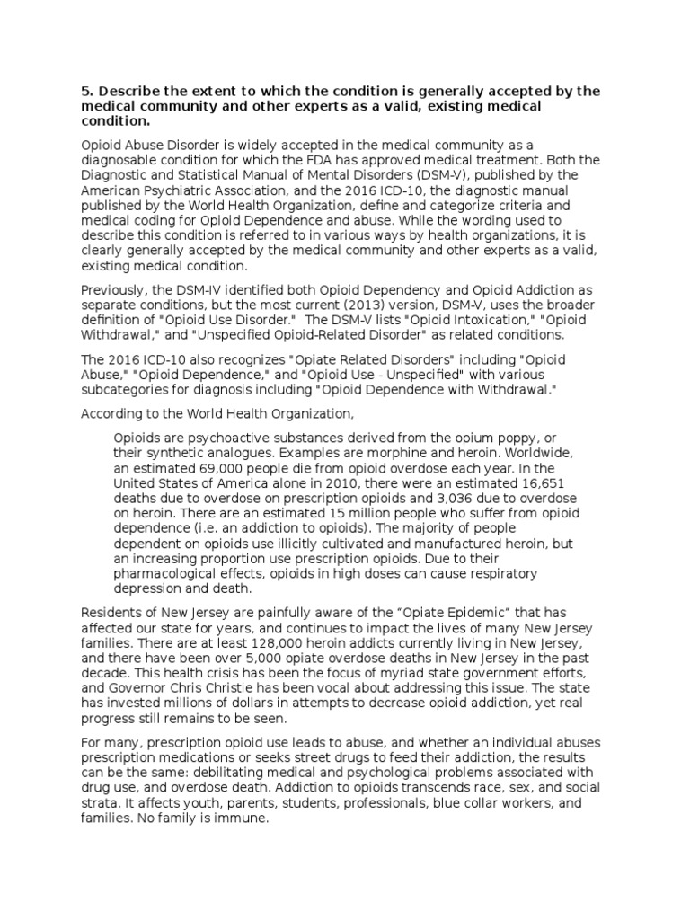 Opiate Use Disorder Petition by Vanessa Waltz | Opioid Use ...