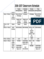 Classroom Schedule