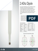 2.4Ghz Dipole: Electrical Specifications Mechanical Specifications