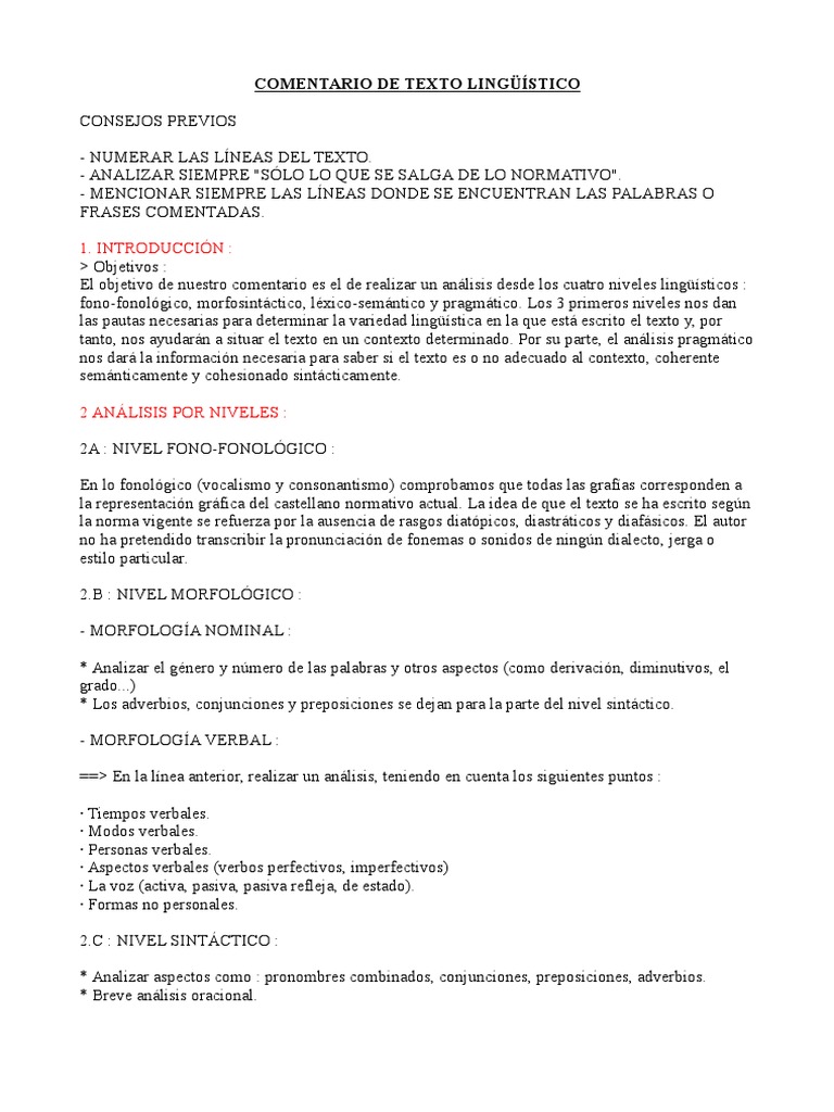 ESQUEMA Comenario Texto Lingüístico