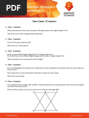 Apsmo Olympiad Sample Divs 1 Pdf