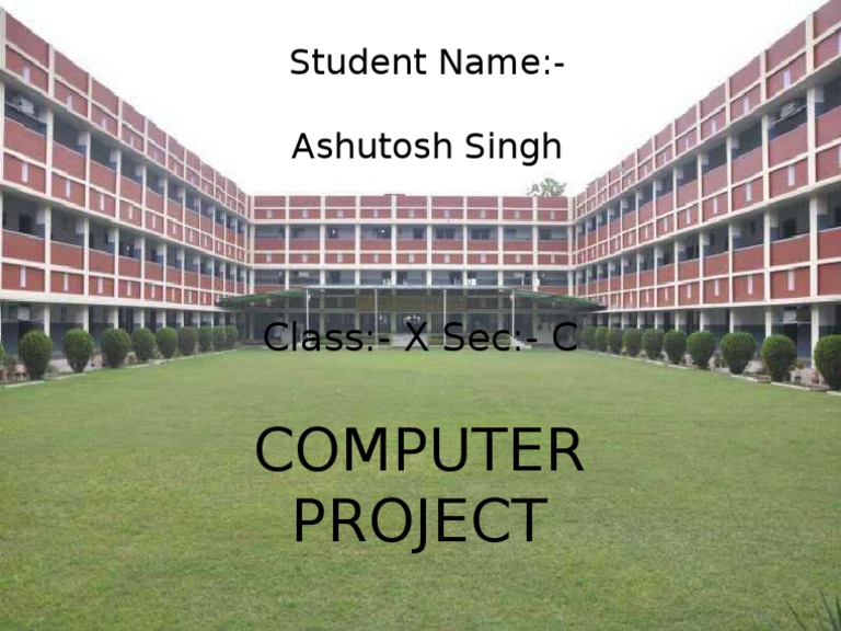 Ashutosh Singh's Class X Computer Project | PDF | Computers | Art