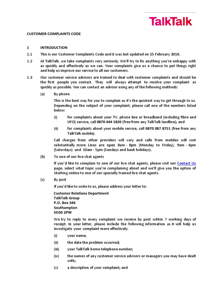 Customer Complaints Code PDF Email Cyberspace