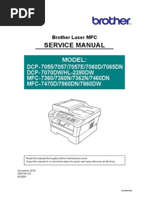 Brother Dcp7055 Manual Service Pdf Pdf Electromagnetic Interference Image Scanner