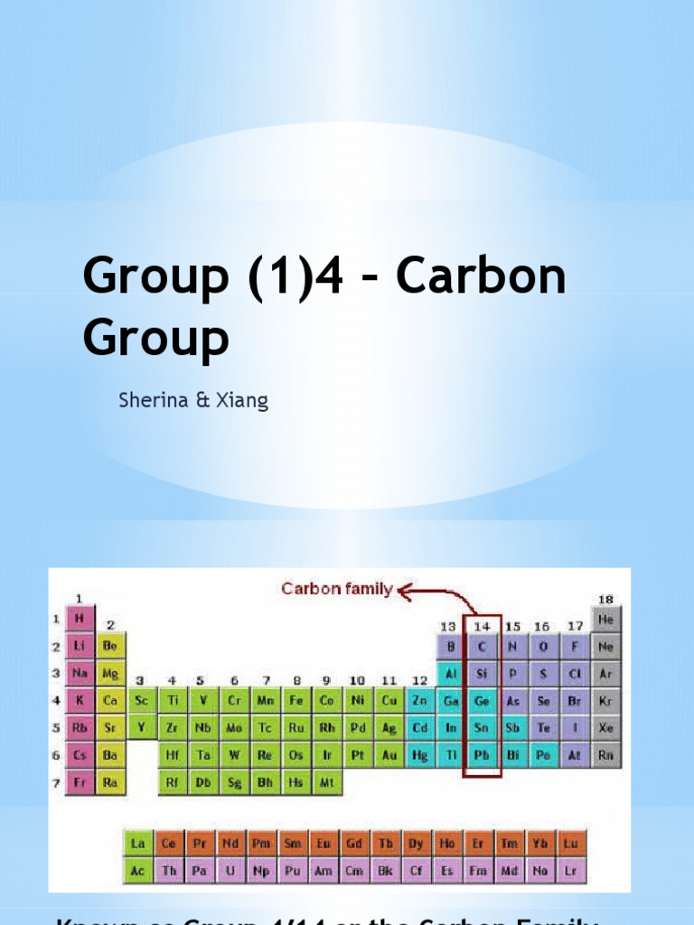 Carbon Family Elements Overview | PDF | Technology & Engineering