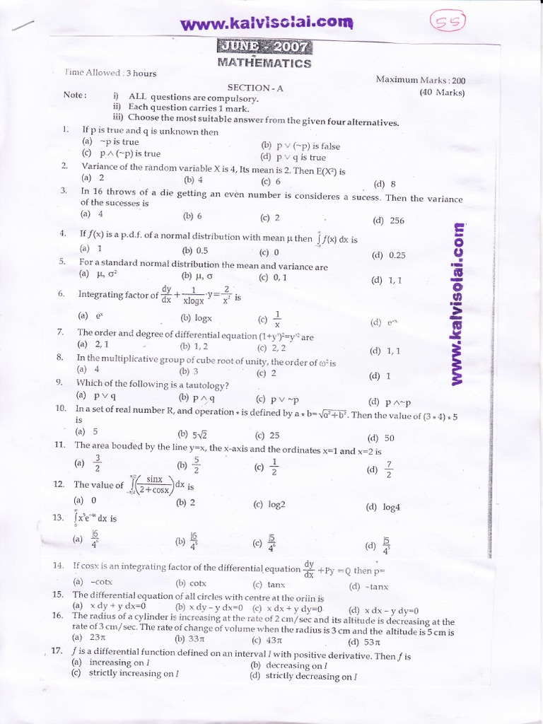 55.plus Two June 2007 - Maths em | PDF | René Descartes | Equations