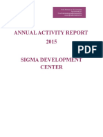 Sigma Development Center Annual Report 2015