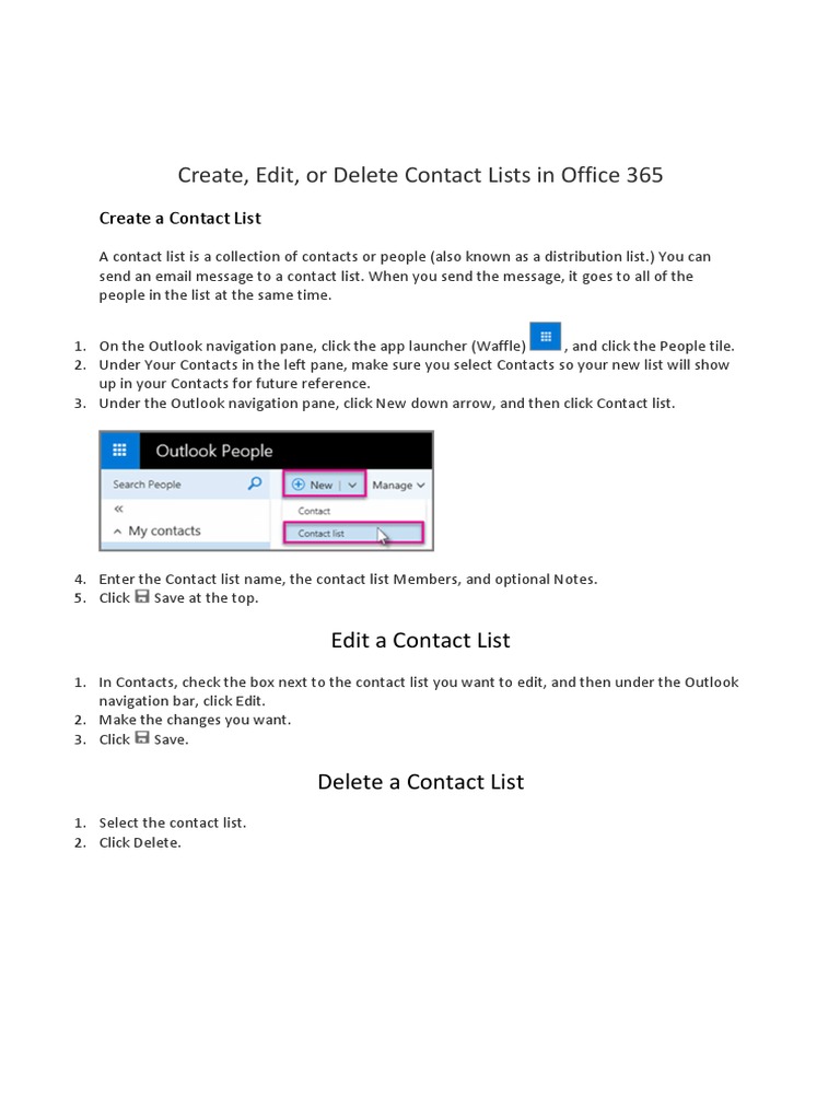 Creating Contact Lists | PDF | Career & Growth