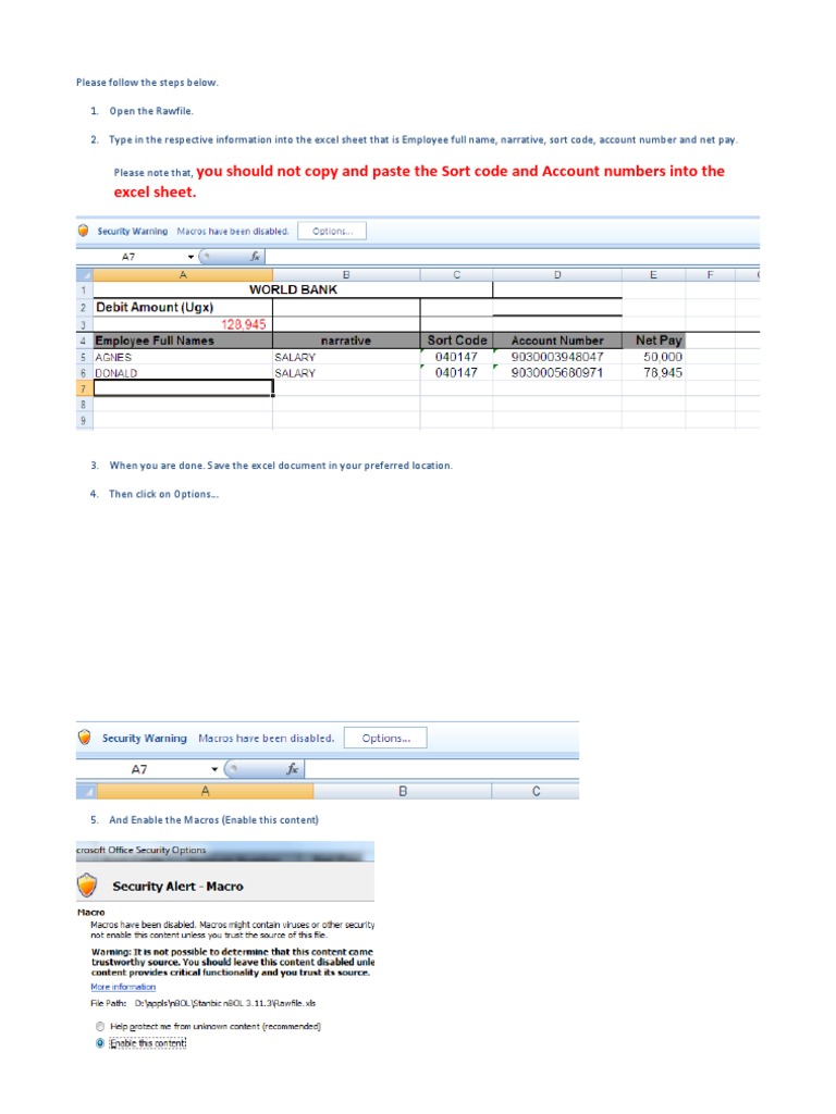 You Should Not Copy and Paste The Sort Code and Account Numbers Into