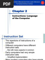 Instructions Language of The Computer