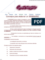 Consejos para Elaborar Un Seminario