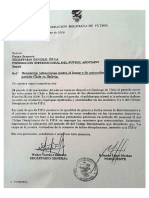 Carta de denuncia de la FBF a la FIFA