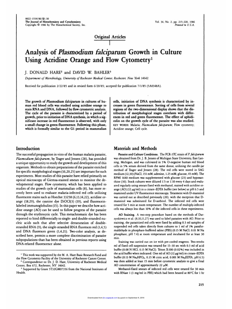 J Histochem Cytochem-1986-Hare-215-20 PDF | PDF | Cytometry | Staining