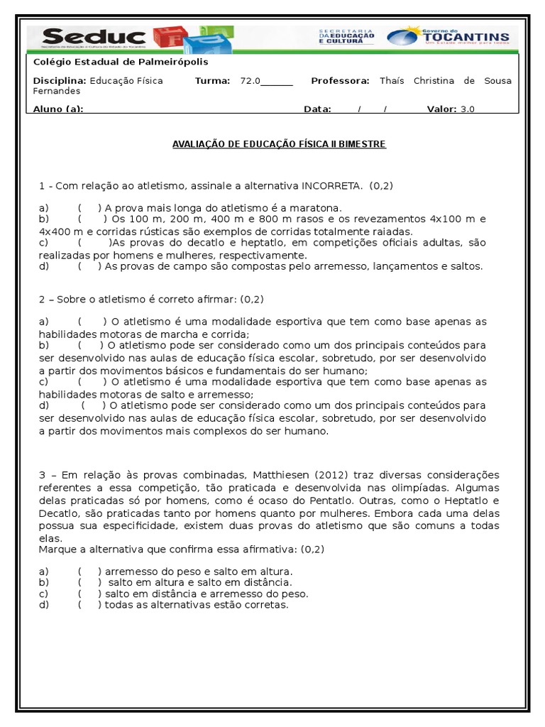 7Âº Ed Fisica 2 Pdf Esporte De Atletismo Esportes Olimpicos