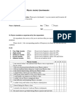 Physics Anxiety Questionnaire