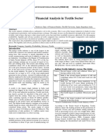 A Study of Financial Analysis in Textile Sector