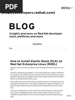 How To Install Elastic Stack (ELK) On Red Hat Enterprise Linux