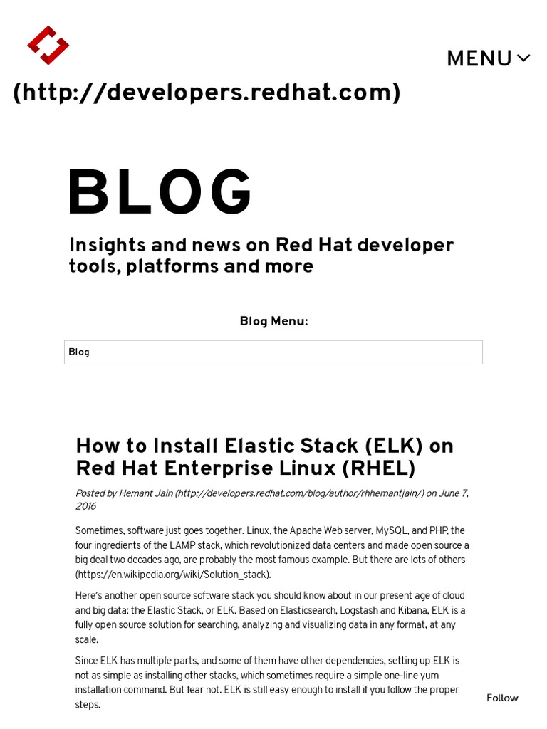 Install ELK Stack on RHEL 8 Guide | PDF | Red Hat | System Software