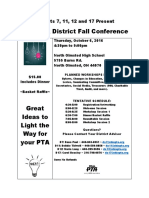 Districts 7, 11, 12 and 17 Present Ohio PTA District Fall Conference