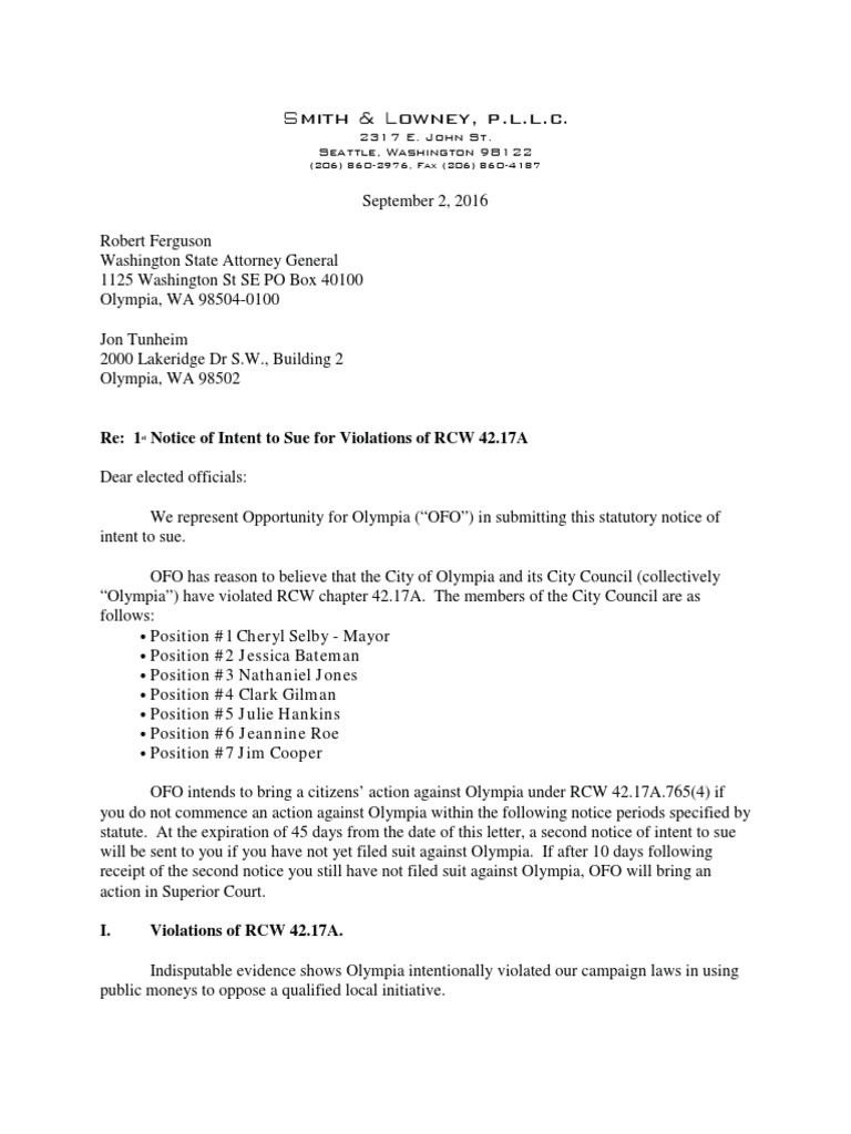 Intent Lawsuit | PDF | Lawsuit | Government