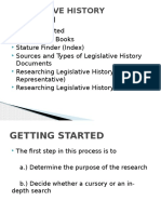 Legislative History Research Kate