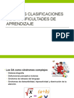 Clasificaciones de Las Dificultades de Aprendizaje