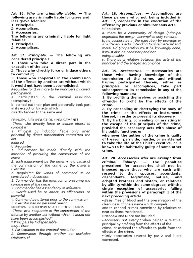 A Comprehensive Examination of Criminal Liability Under Philippine Law