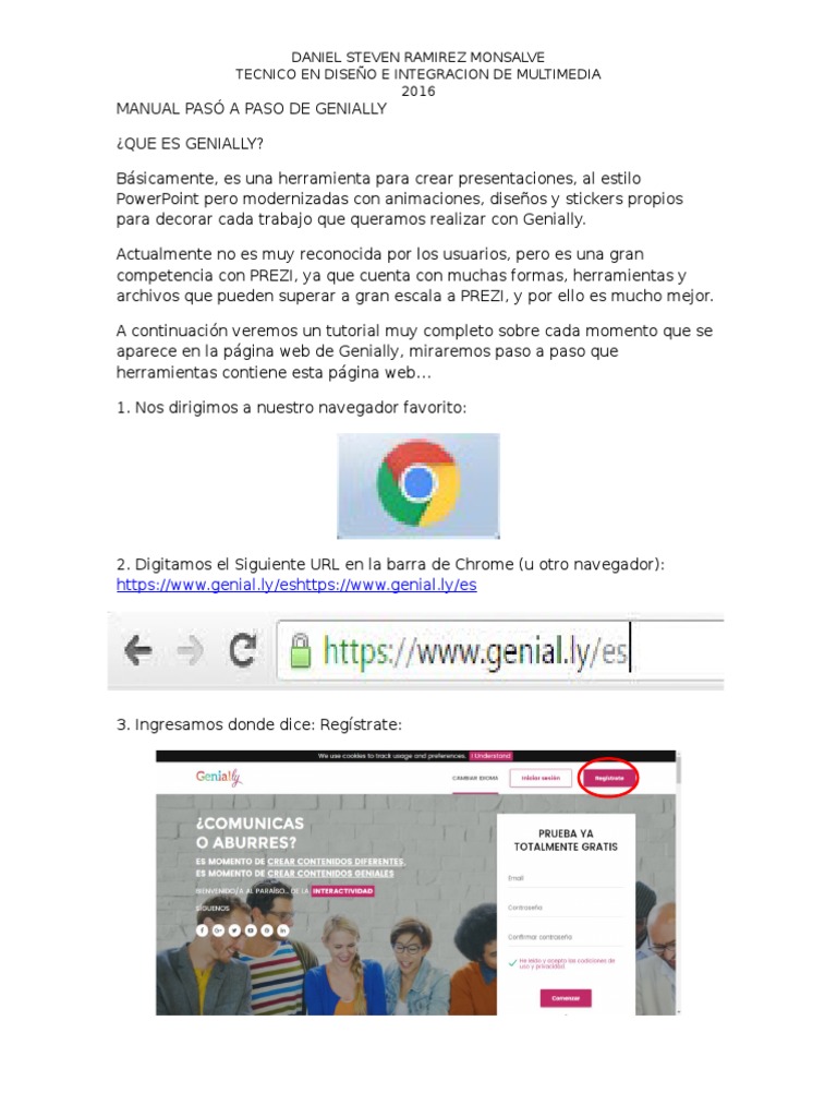 Manual de Uso de Genially Paso a Paso | PDF | Multimedia | Página web