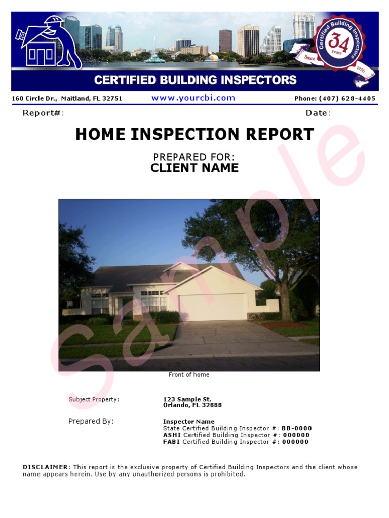 Inspection Report Template | PDF | Building Materials | Building