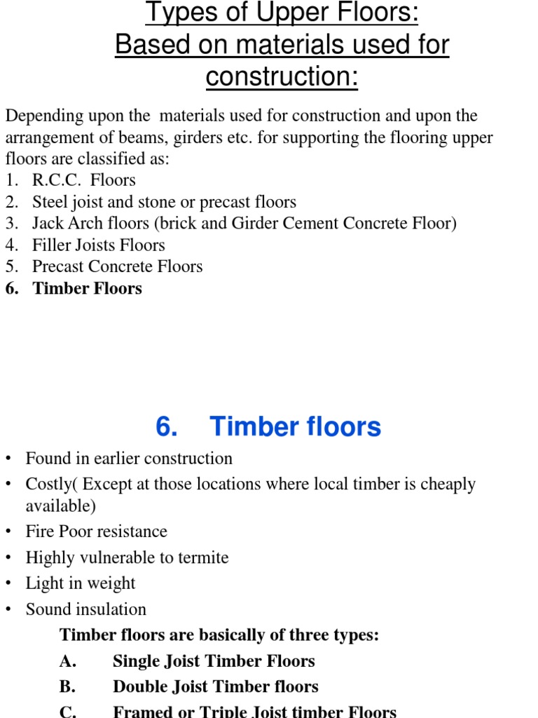 6 Floors Upper Floor Of Timber Pdf Lumber Structural Engineering