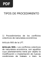 Tipos de Procedimiento laboral