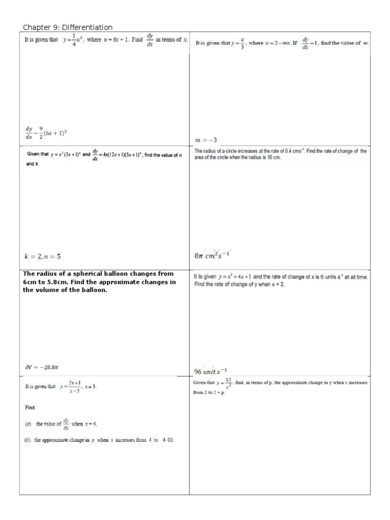 Differentiation Chapter 9 | PDF | Home & Garden