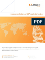 Implementation of SAP Material Ledger
