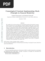 Cosmological Constant Implementing Mach Principle in General Relativity