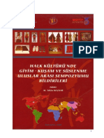 Halk Kültürü'nde Gi̇yi̇m - Kuşam, Süslenme Sempozyumu Bildirileri Kitabı - Editör: M. Tekin KOÇKAR, 2008