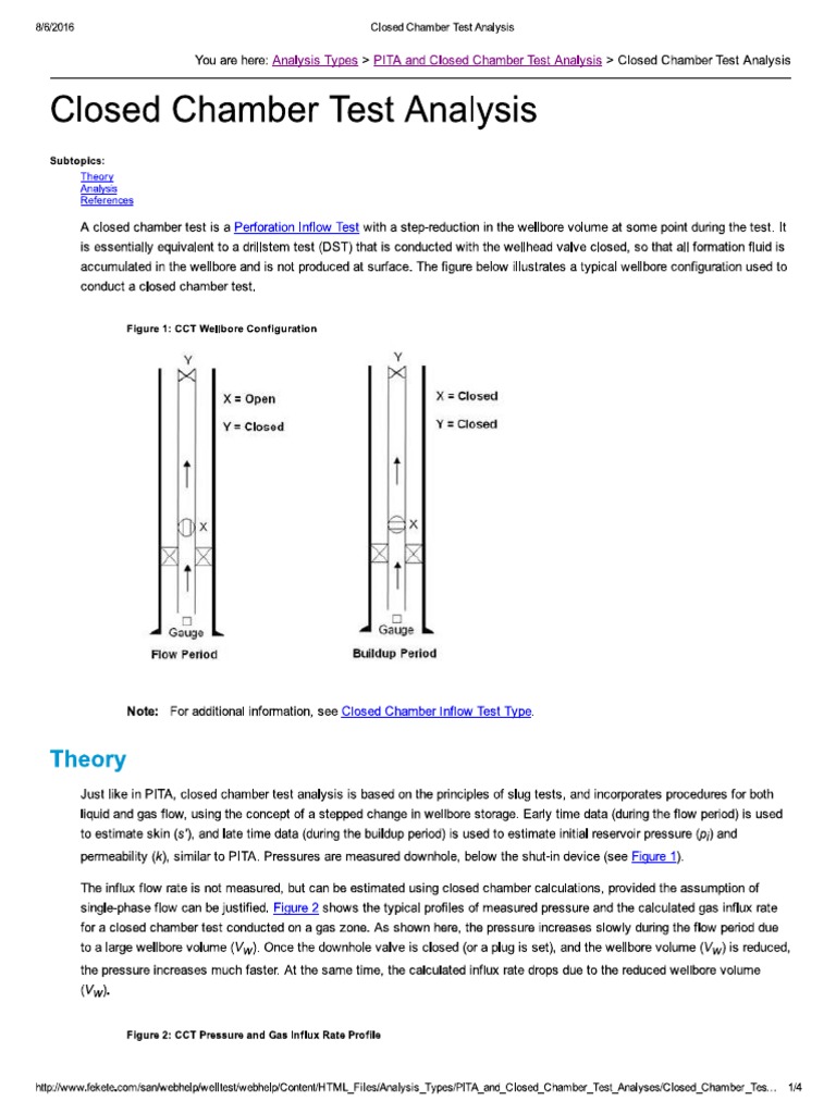 Closed Chamber Test Analysis | PDF