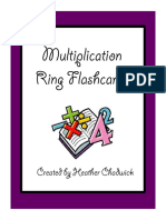 Multiplication Ring Flashcards: Created by Heather Chadwick