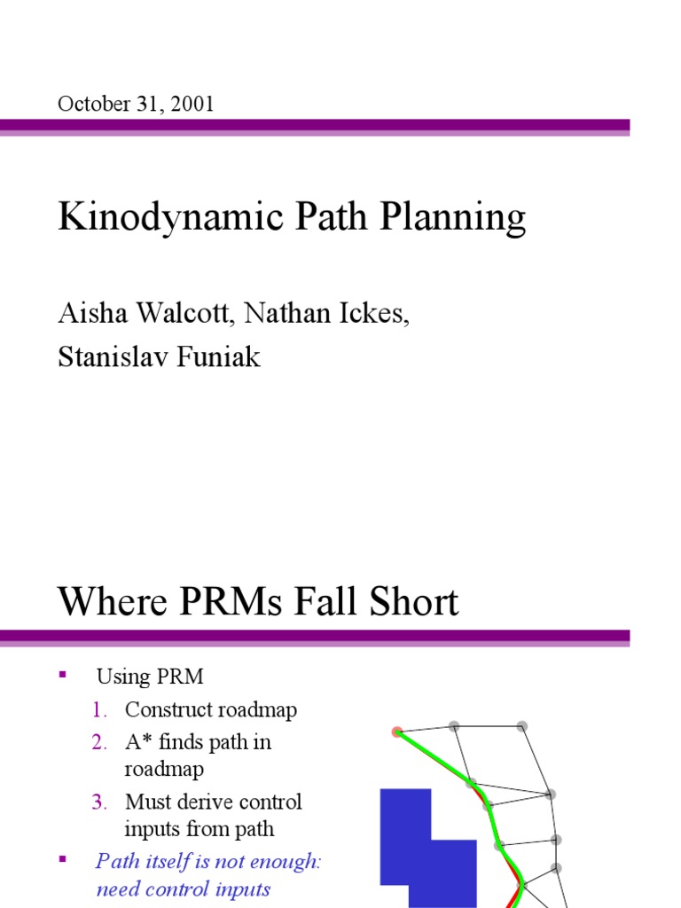 Kinodynamic Path Planning Techniques | PDF | Applied Mathematics ...