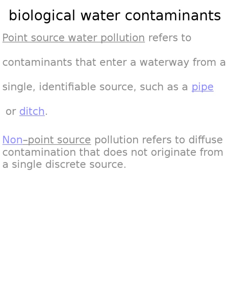 Biological Water Contaminants Pipe Ditch Non PDF