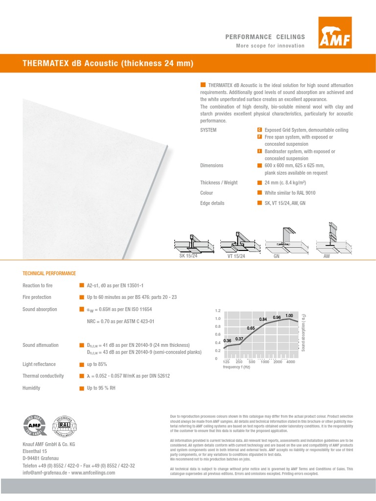 Sample Amf K40 - Thermatex Acoustic DB 41 | PDF | Building Engineering ...
