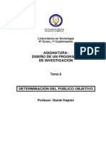 Determinación del público objetivo en investigaciones sociológicas