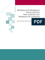 PROGRAMAS DE DESARROLLO SOCIAL/AFECTIVO PARA ALUMNOS CON PROBLEMAS DE CONDUCTA